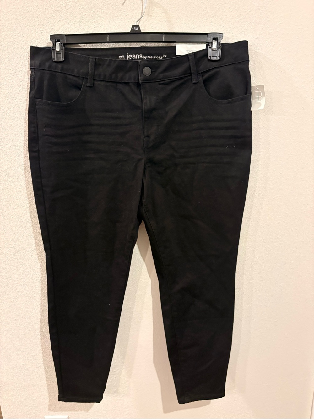 Maurices Black Stretch Skinny Jeggings 20w short